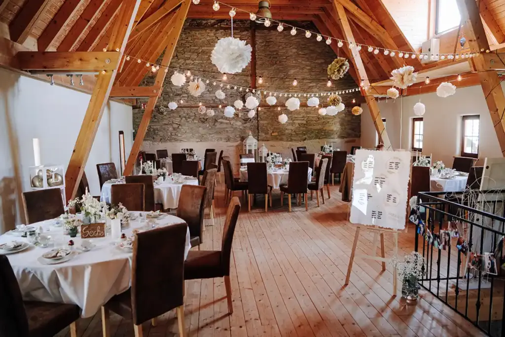 Hochzeitsdekoration im Silberberg